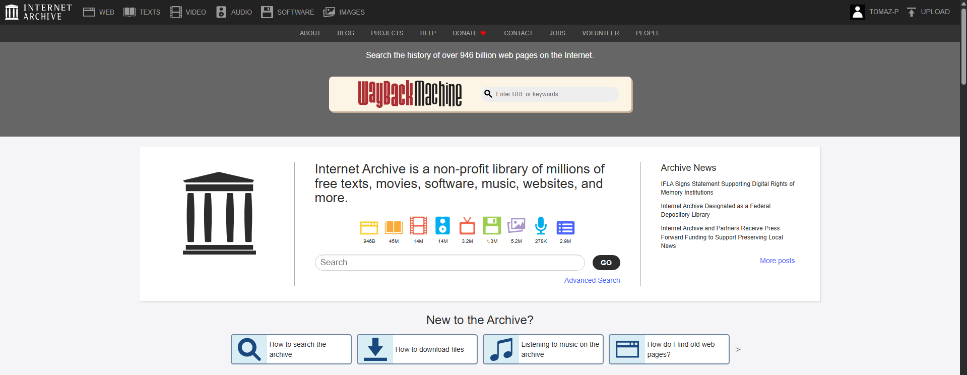 Login Internet Archive
